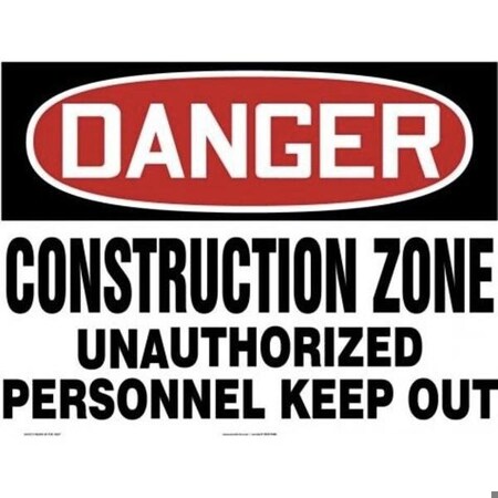 Accuform OSHA DANGER SAFETY SIGN CONSTRUCTIO MCRT126XL MCRT126XL